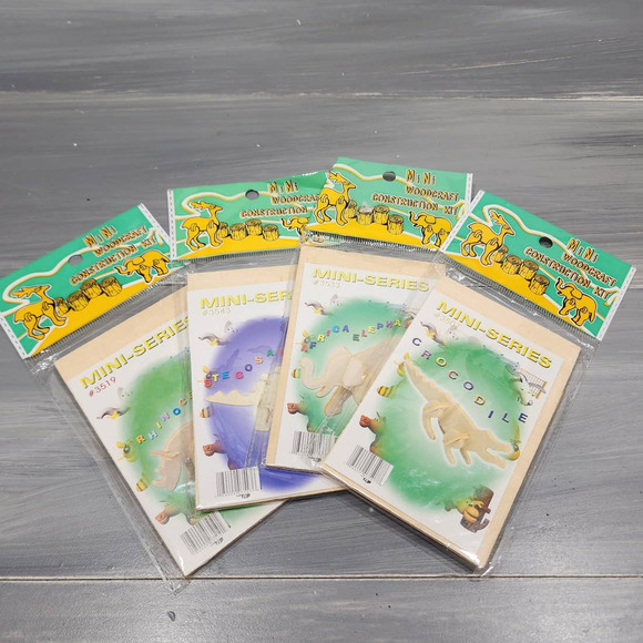 private Other - Mini Woodcraft Construction Craft Animal Puzzle , set of 4 Animals